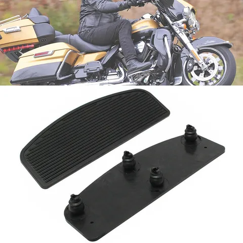 Черная Передняя Резиновая Вставка Для Мотоцикла Для Rider Floorboard Harley Touring 1986-2019 Dyna Electra Road Glide