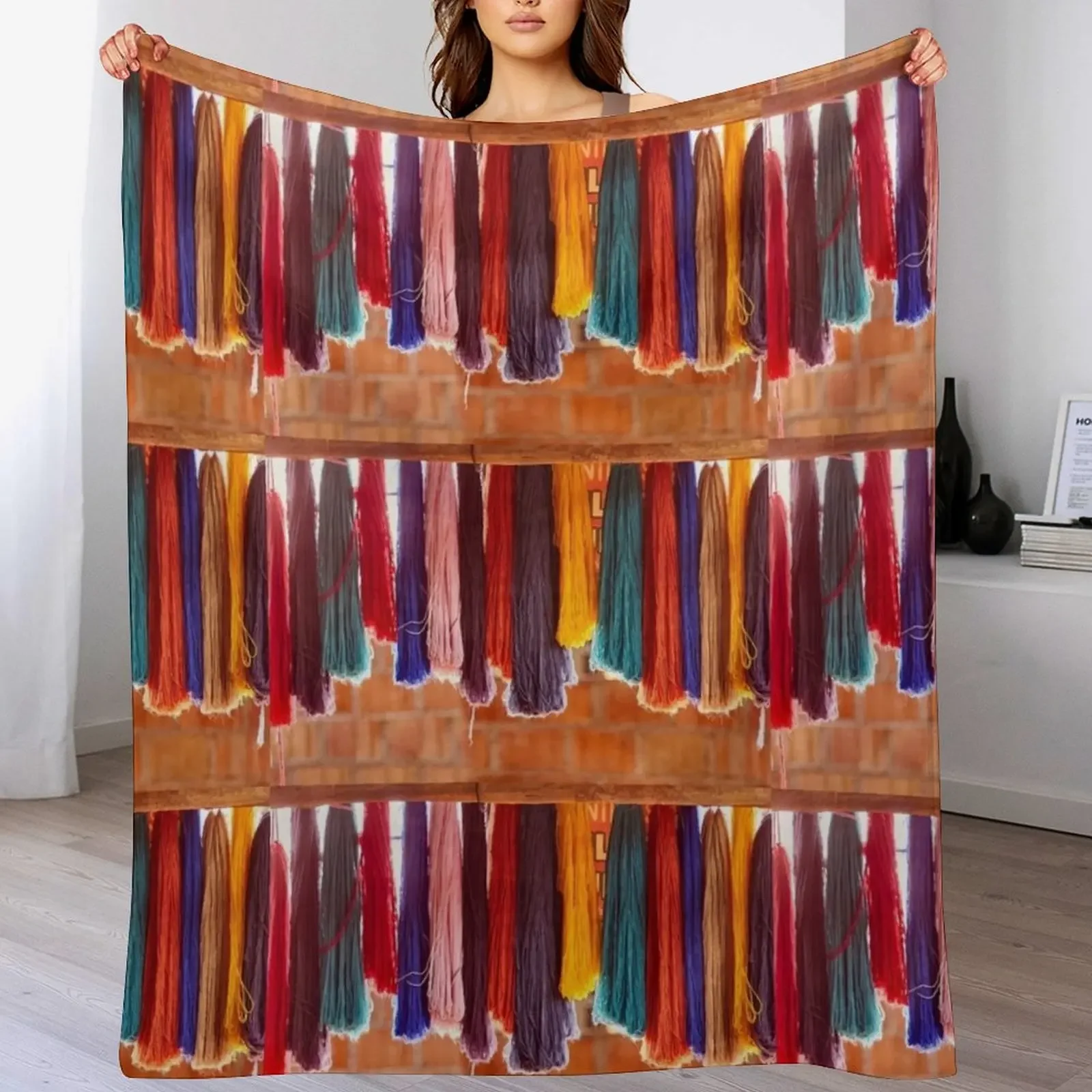 

PERUVIAN COLORS Throw Blanket Air Conditioner Soft Blanket for Office Home