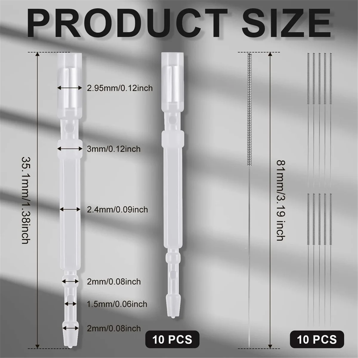 A002 10pcs BL Touch Probe Pin Replacement, Smart Automatic Bed Leveling Sensor Probe Tips,3D Printer Nozzle Cleaning Needles