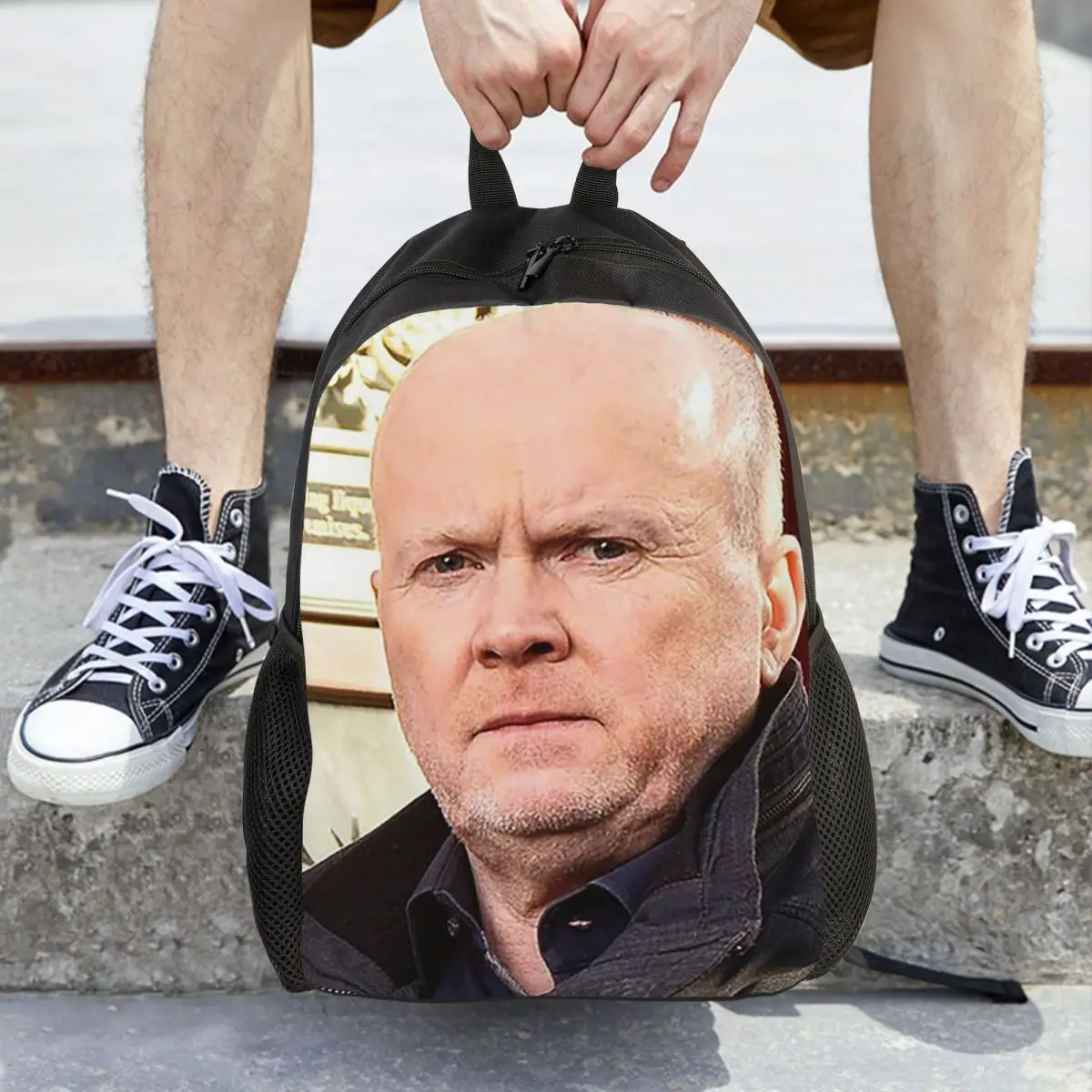Phil Mitchell Eastenders And British TV Icon (Steve McFadden) Backpack Daypack Large Capacity BookBag School Bag Shoulder Bags