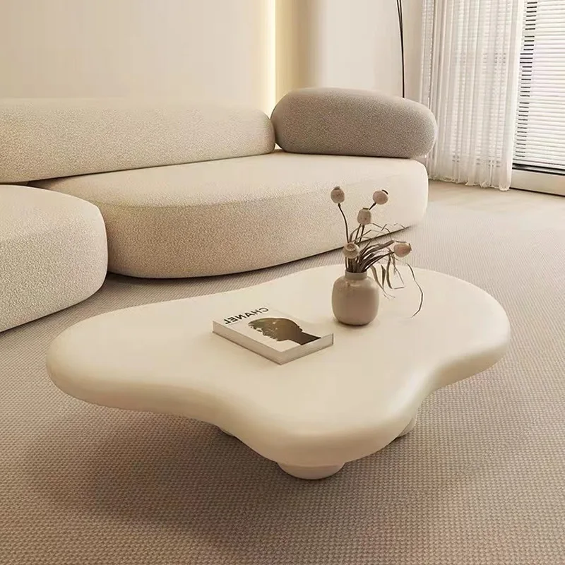 

Home living room simple modern small apartment table cream wabi table