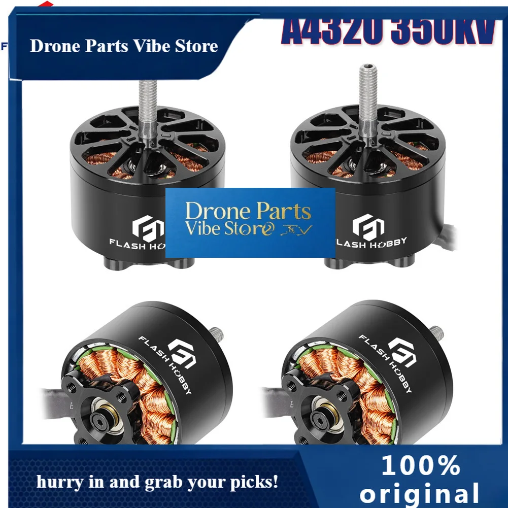 

Drone Parts4PCS Flashhobby A4320 350KV 6-12S High Speed Brushless Motor For Long Range X-Class RC FPV Drone Model