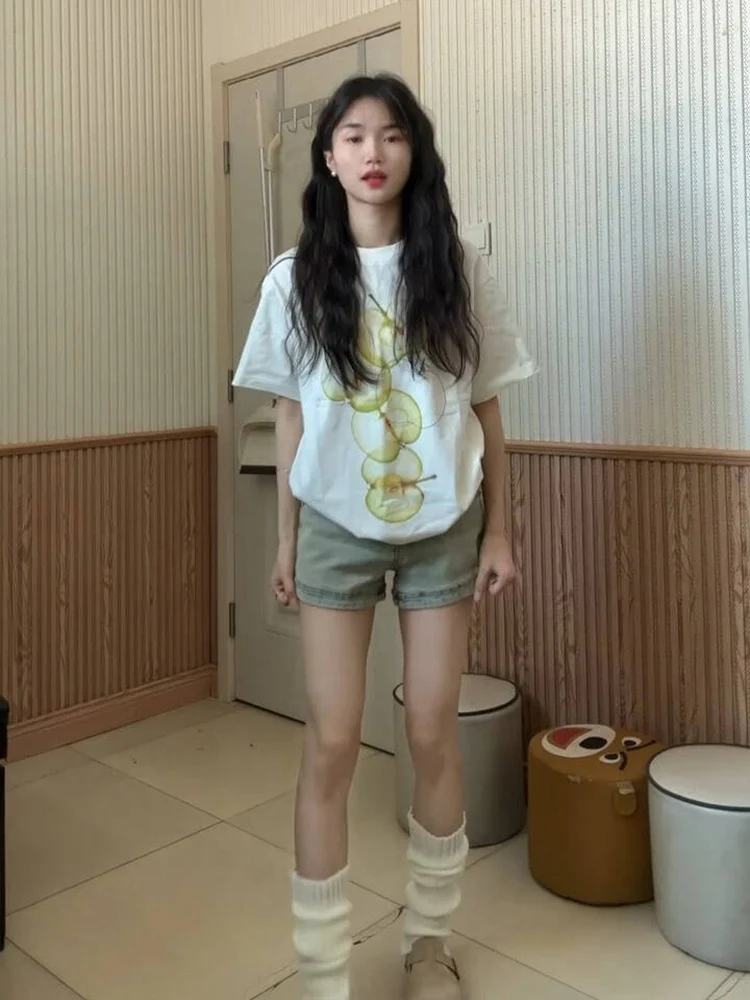 American Sle Hot Girl ort jean taille haute a-ligne minceur jambe large orts femmes été nouveau Faion pantalons décontractés