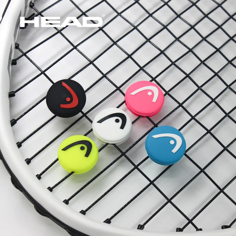 HOOFD 10/30/50pcs Tennisracket Schokdemper Dubbelzijdig Viskop Logo Siliconen Schokdemper Bar multi-color Schokdemper