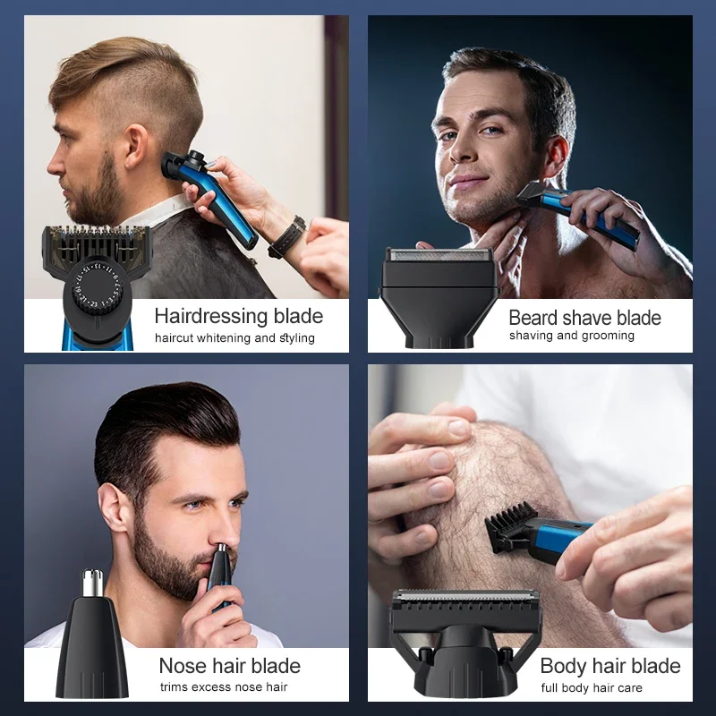 Xiaomi Youpin 982 Men Beard Trimmer Set Hair Trimmer Skin Safe Trimmer 5 IN 1 Grooming Kit Rechargeable Suit for Men