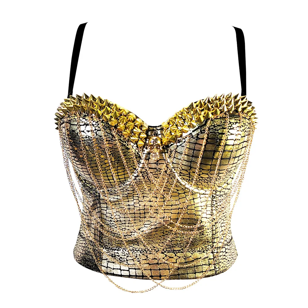 A872 Dropship Gold Bra Fashion Girls Women Dance Wear Clothes Sweet Memory Camisole Top-wear Folk Dance Body-shaping Bra