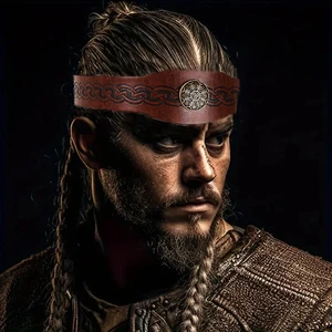 Viking ortaçağ korsan baskı birçok erkek deri PU celtic taç Cadılar Bayramı Rol Oynamak Sahne aksesuarları vintage Tacın ilk 10 satışı, ortaçağ, erkek-no. 8