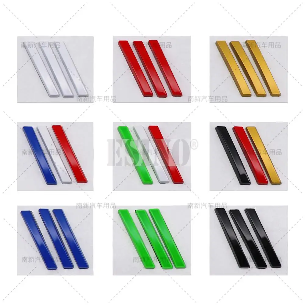 

Car Styling New 3D Color Stripe Metal Zinc Alloy Rear Trunk Fender Adhesive Badge Body Tailgate Displaceme Decorative Emblem