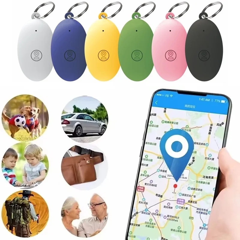Mini GPS Locator Anti-Lost Alarm Wallet Keychain Smart Tag Bluetooth Tracer Keychain Pets Child Tracker Key Finder Accessories