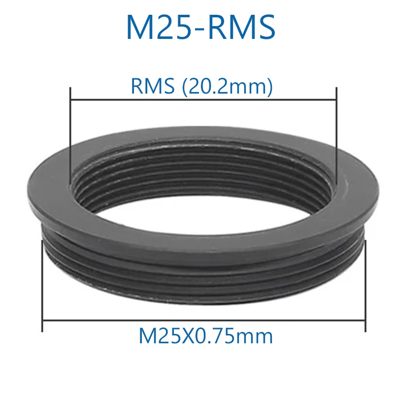 M25 to RMS/RMS to M25 Thread Adapter Rings Objective lens Converter Camera Adapters for Microscope Accessory