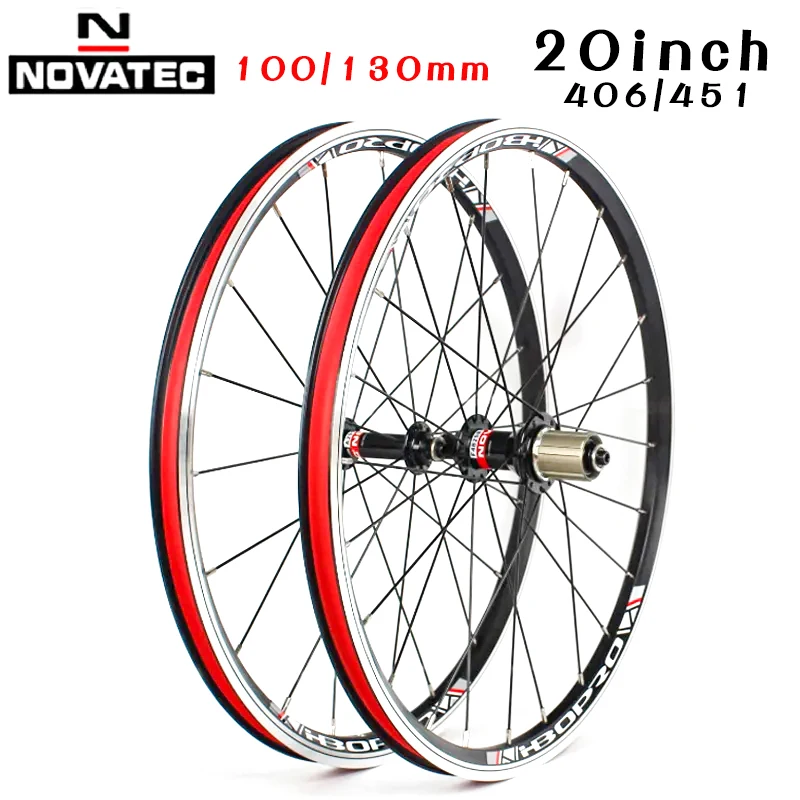 Novatec Bicycle Wheelset 20inch 451 A291SB/F482SB Aluminum alloy Rim 406 V brake 4Bearing 20/24H 7-11speed Folding Bike Whee