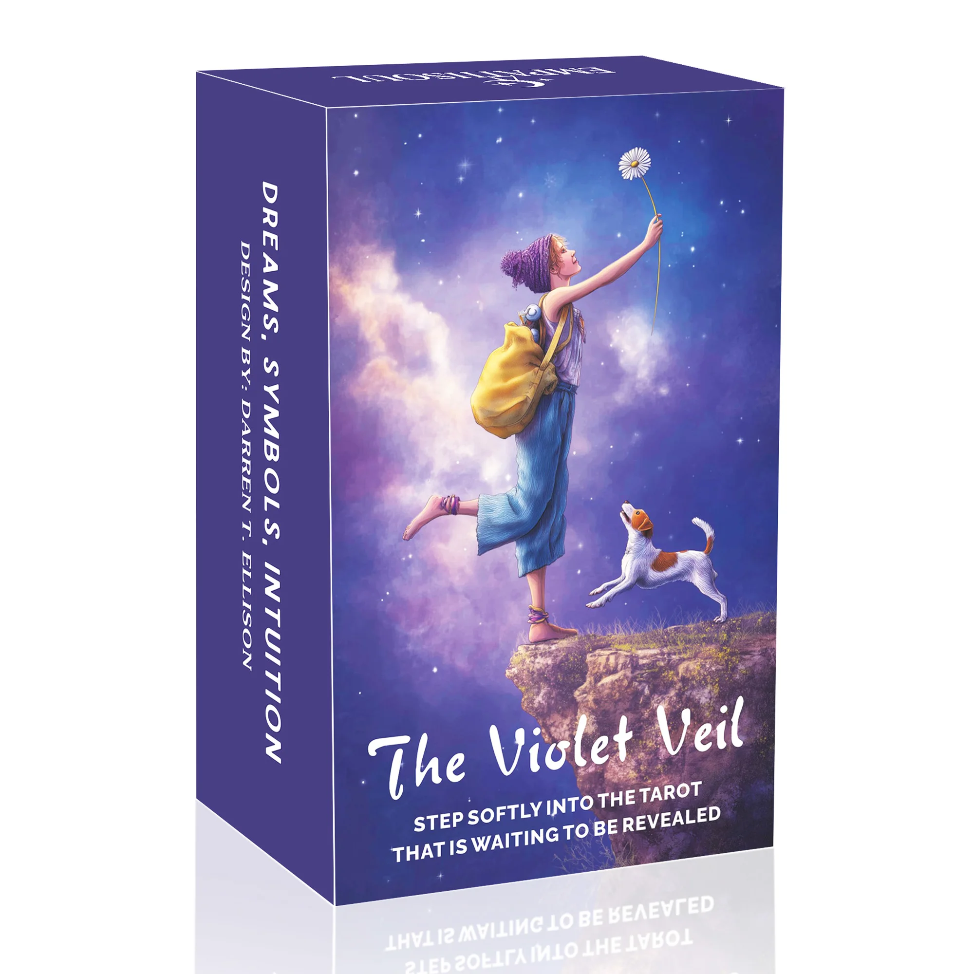The Violet Veil Tarot Set, 78 Pieces, 13x8 Cm, Includes Paper Instructions, Calm Dream World Card Game