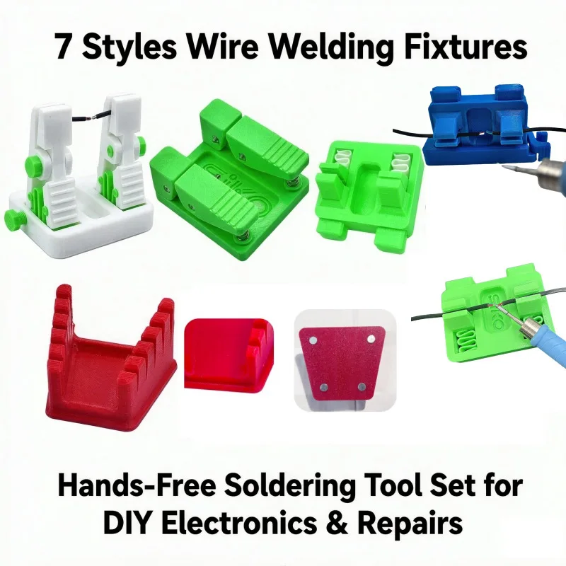 Wire Soldering Fixture Spring Clamp Magnetic Slot Base ABS Plastic Welding Auxiliary Tool for Electronics PCB Repair&DIY Project