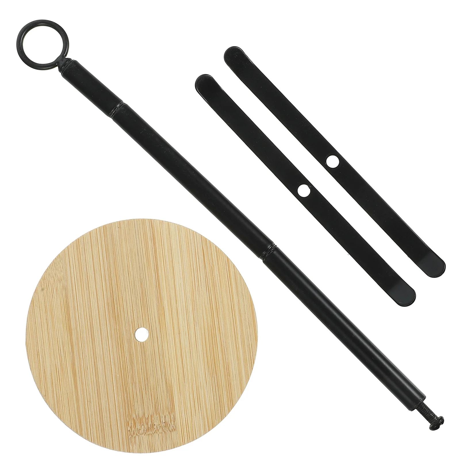 

Countertop Cup Lid Storage Rack Sturdy Iron Wood Design Tumbler Lid Organizer for Home Coffee Mug Cover Holder