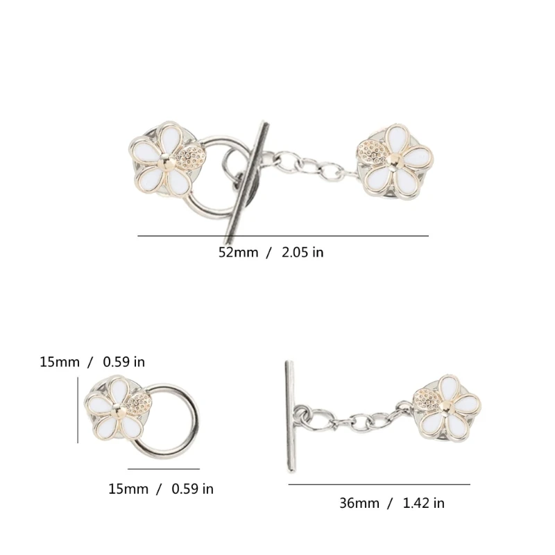 10Pieces Vintage Cardigan Clip Button Flower Bowknot Button Pin Sweater Shawl Clip Cardigan Collar Safe Pin for Women