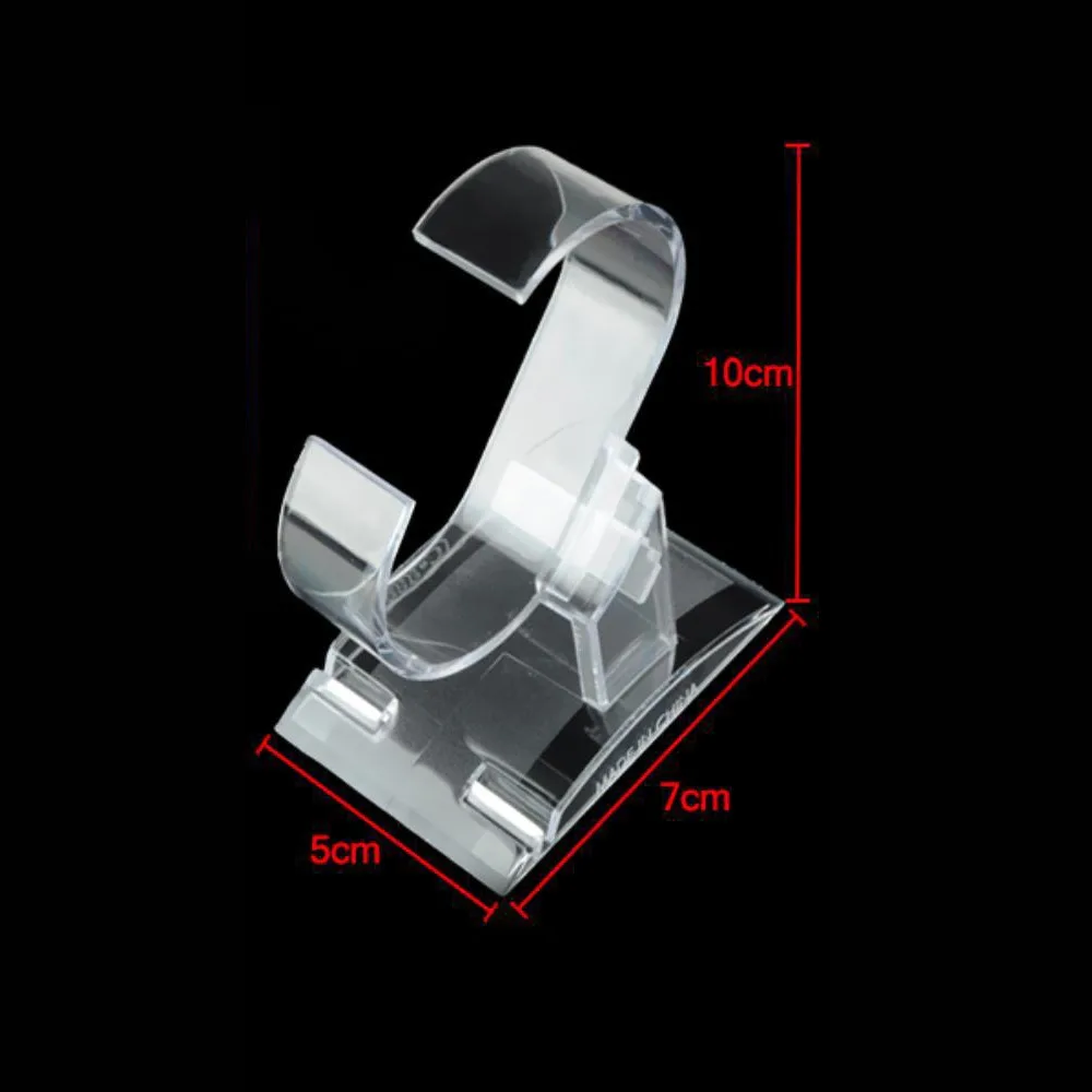 Universal Clear Watch Rack Plastic C-type Watch Showcase Jewelry Display Holder