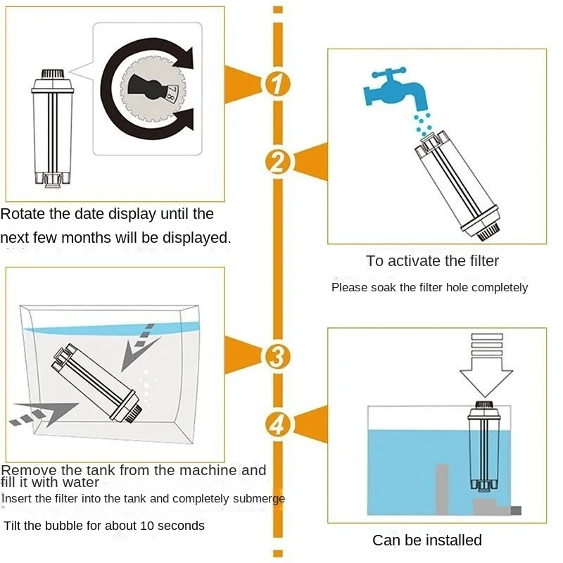 For Delonghi/Delong Fully Automatic Coffee Machine Accessories, Water Softener, Soft Water Filter Cartridge