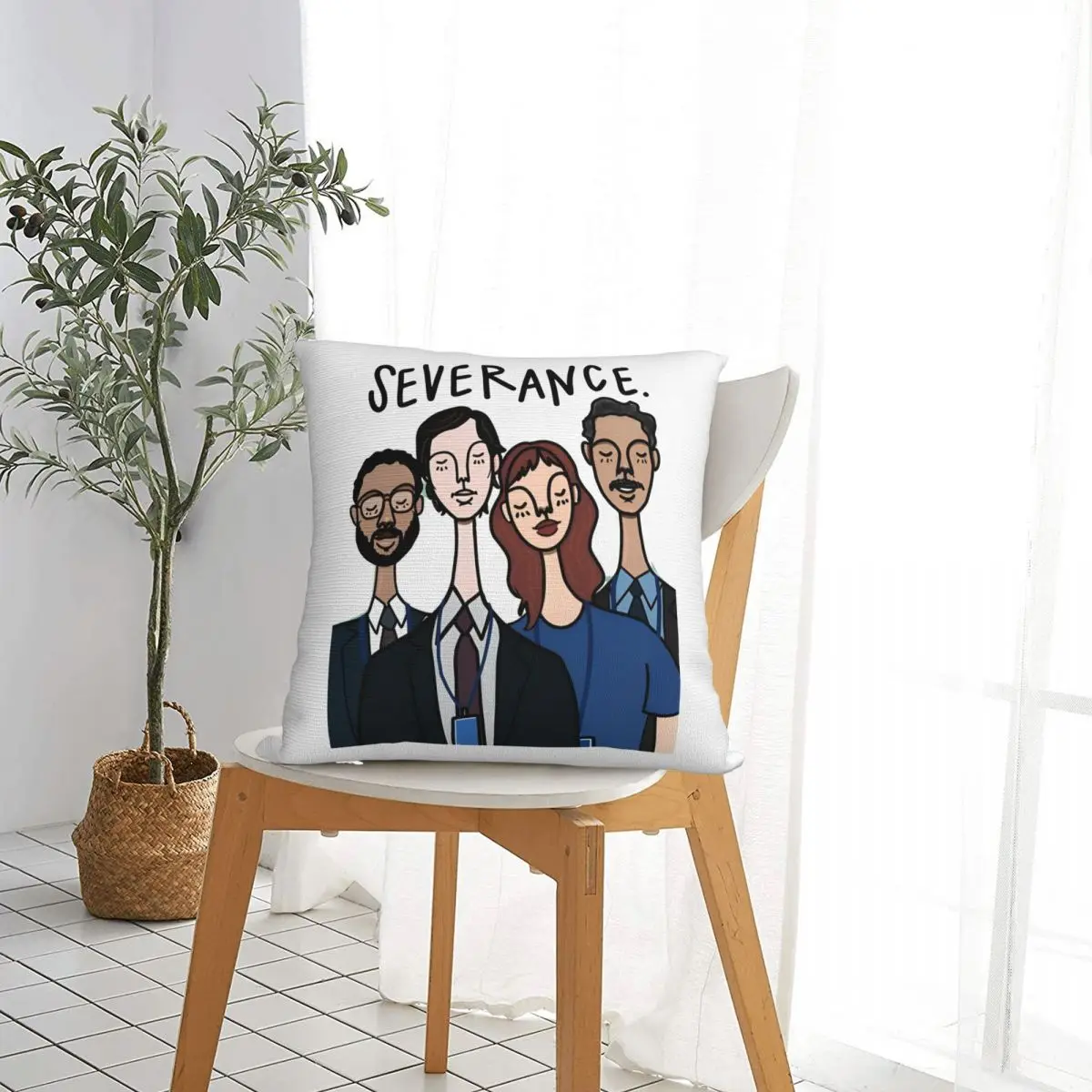 Severance Humor Pillow Covers Polyester Couch Cushion Case Cool Home Decoration Throw Pillow Case 45*45