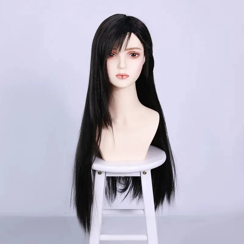 أزياء تيفا التأثيرية فساتين أرجوانية شعر مستعار لعبة فاينل فانتسي لعب الأدوار زي أنثى لحفلات الهالوين كرنفال