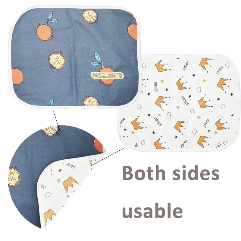 Baby Diaper Reusable Waterproof Cotton Changing Pad Cover Baby Diaper Mattress Newborn Print Changing Mat Floor Play Mats 0-3Y