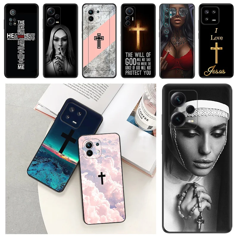 Christian Jesus Angel Phone Case For Redmi Note 12 5G K50 Ultra Xiaomi 13 Pro 12 Lite 12t 12s 12x 12c X5 Camera Protective Cover