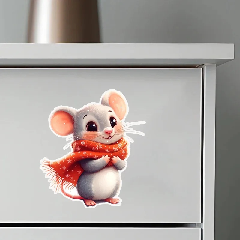 Cute mouse wall stickers living room wall home decoration murals for kids bedroom wallpaper movable funny mouse decals  CM43