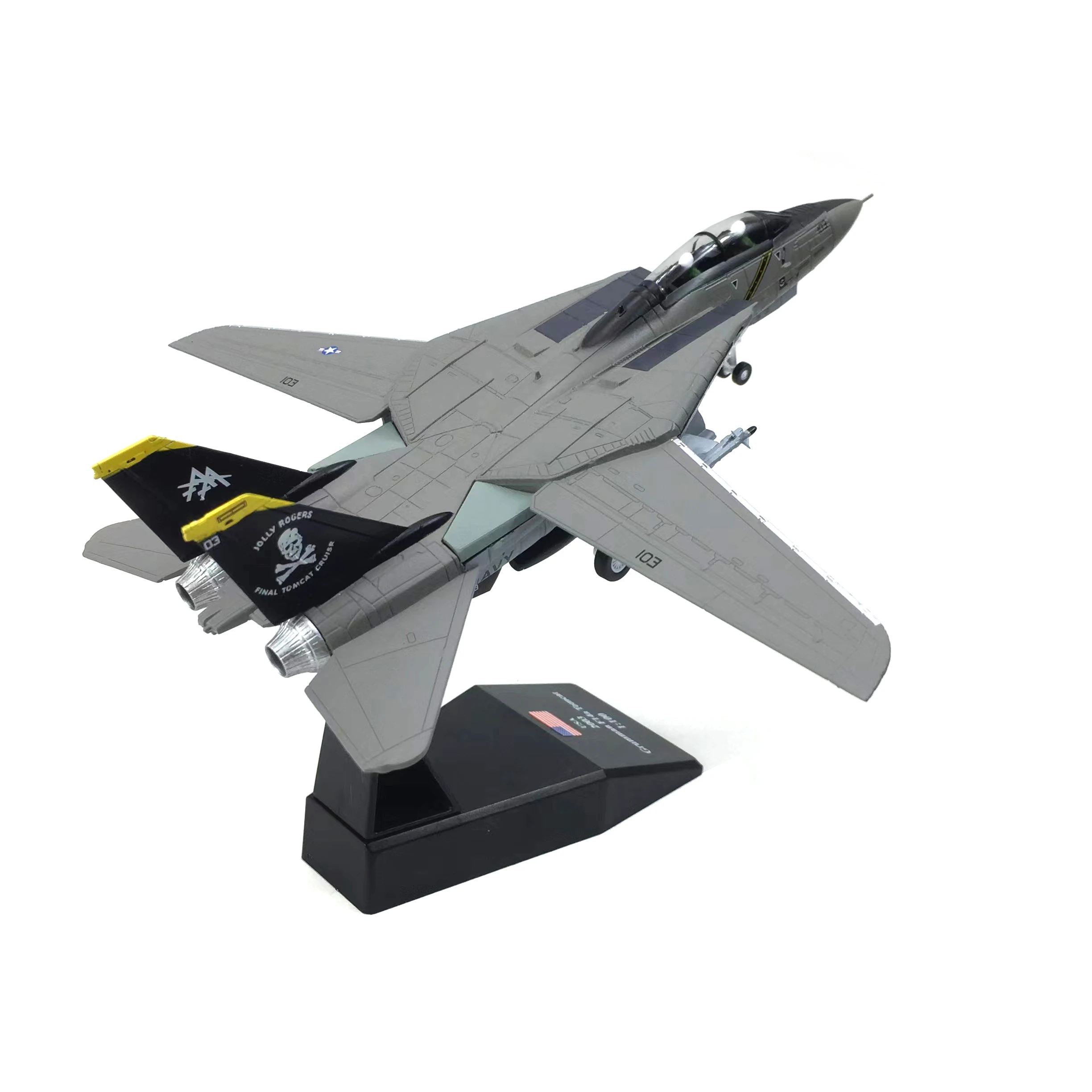 Tomcat Fighter Attack-avión militar de Metal, 1:100, F-14, US Navy 2003