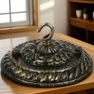 Vintage Ceiling Cover Plate Chandelier Canopy Retro Color Zinc Alloy Steel Iron Lights Ceiling Fixture Plate Chandelier Canopy