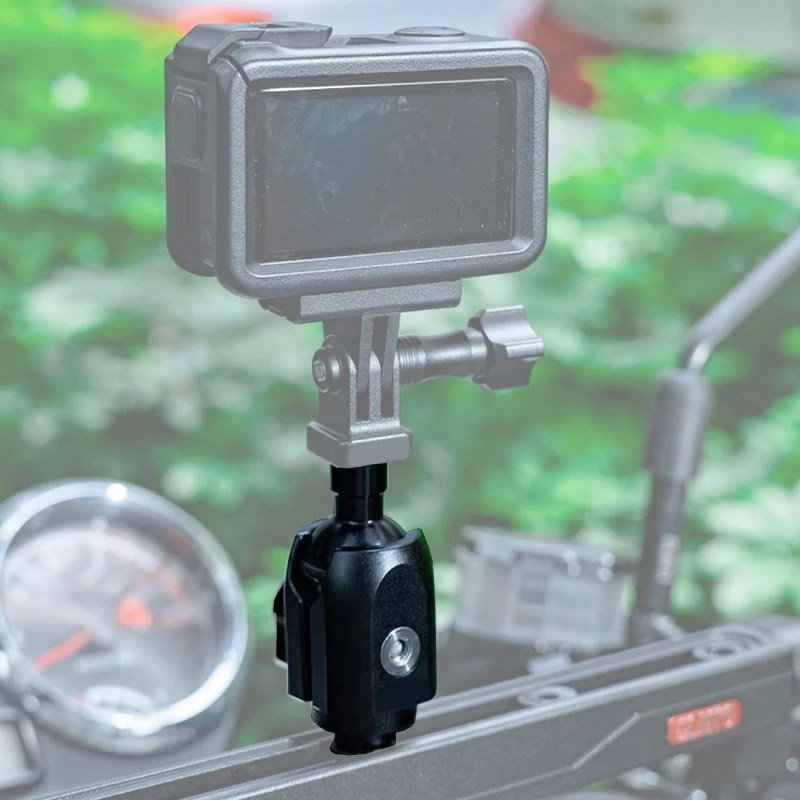 

1PCS 25MM Ball Head Adapter Clamp 1/4 Screw for Motorcycle Action Camera Mount Anti-Shake Extension Arm Phone Navigation Holder