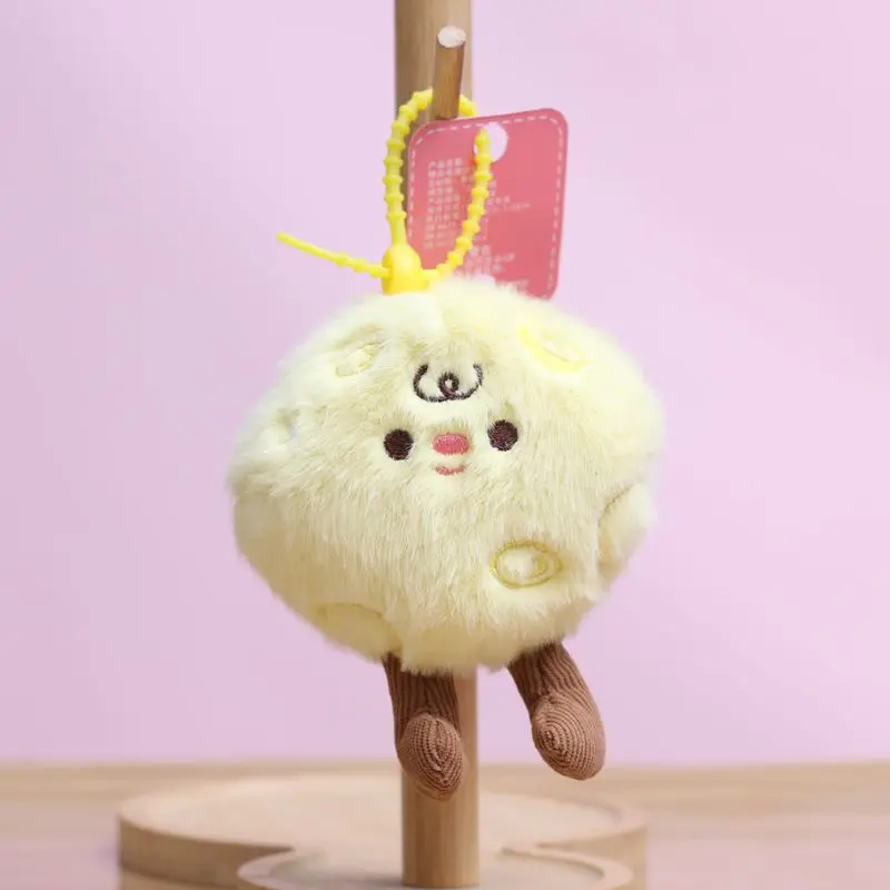 Leuke maanvormige knuffels kleine hanger gevulde maan sleutelhanger Kawaii knuffel pop verjaardagscadeau rugzak decoratie