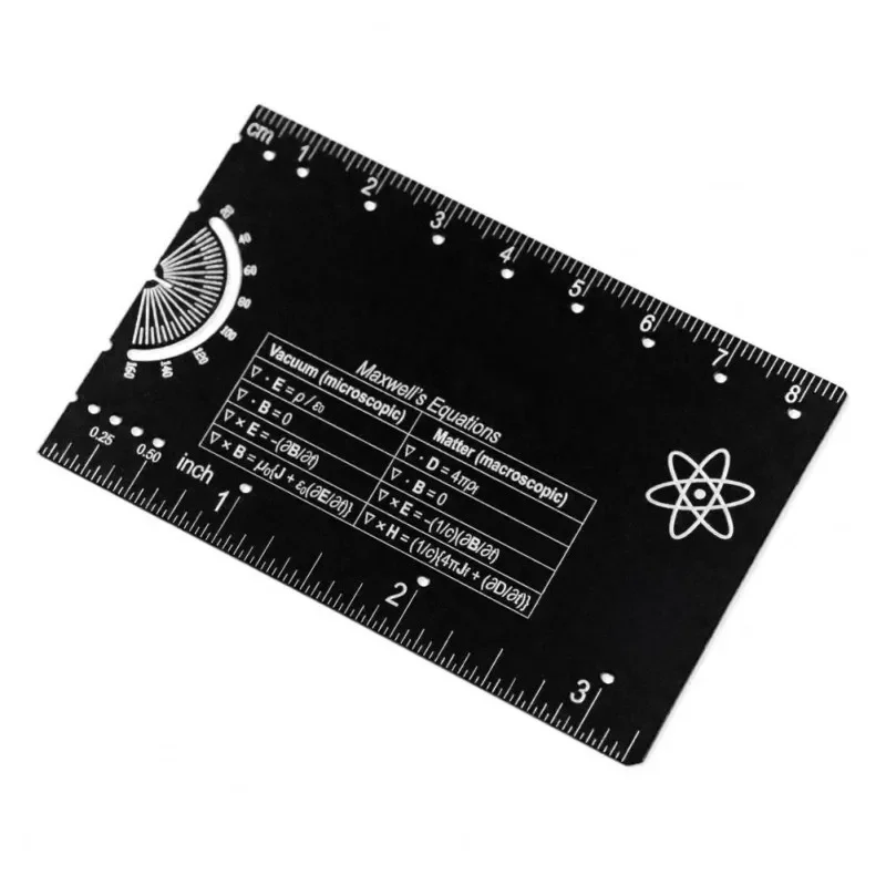 مهندس الجيب متعدد الوظائف للجيب، مسطرة هندسية من سبيكة معدنية، منقلة رسم هندسية دقيقة #6