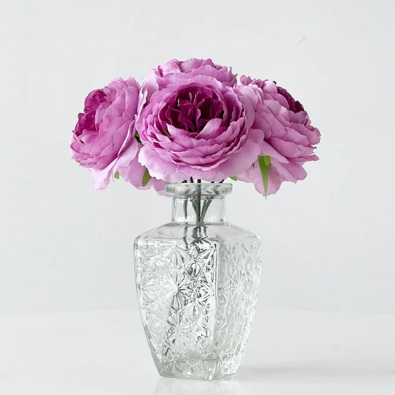 5/10 Stücke Pfingstrose Künstliche Blumen Bouquet 20 CM Gefälschte Blumen für Home Room Decor Garten Hochzeit Dekoration DIY Vase Pflanze Ornament – Detail 7