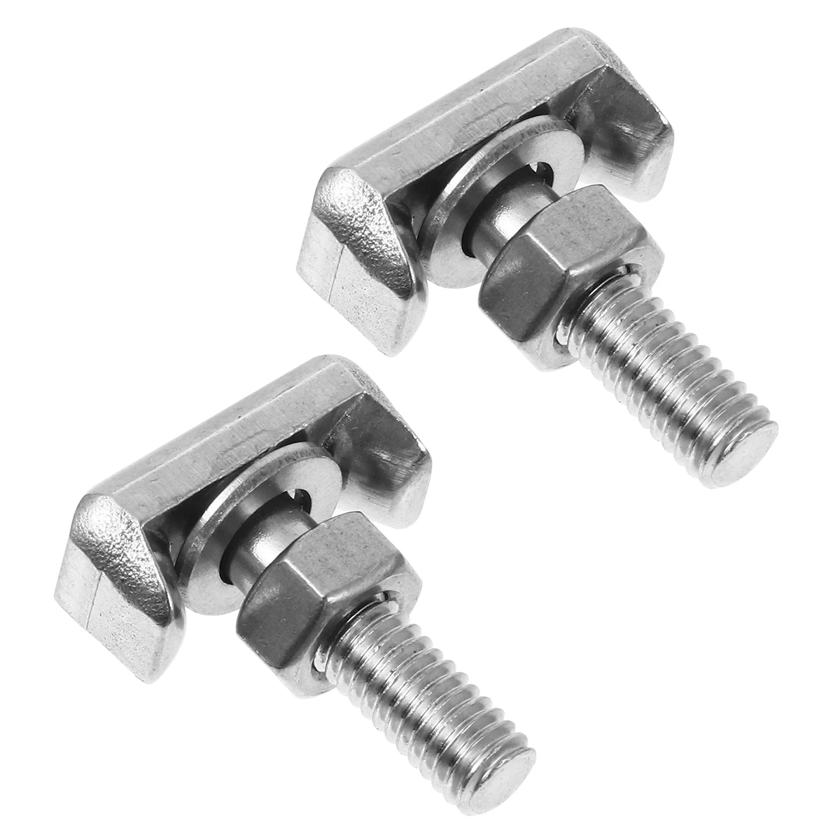 2pcs For Volvo S60 S40 S90 XC60 XC90 Car Battery Screw Fixing Pile Head T-shaped Stainless Steel Clip