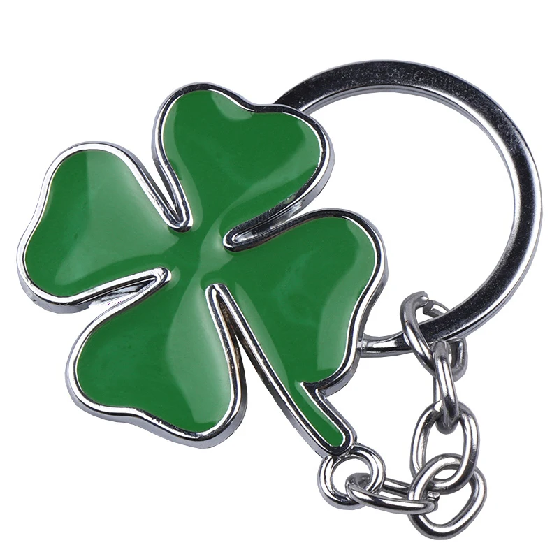 3D Metal Key Chain Four Leaf Clover Emblem Car Keychain Key Rings Decorations For Alfa Romeo Sportiva Badge Tonale Giulietta 157