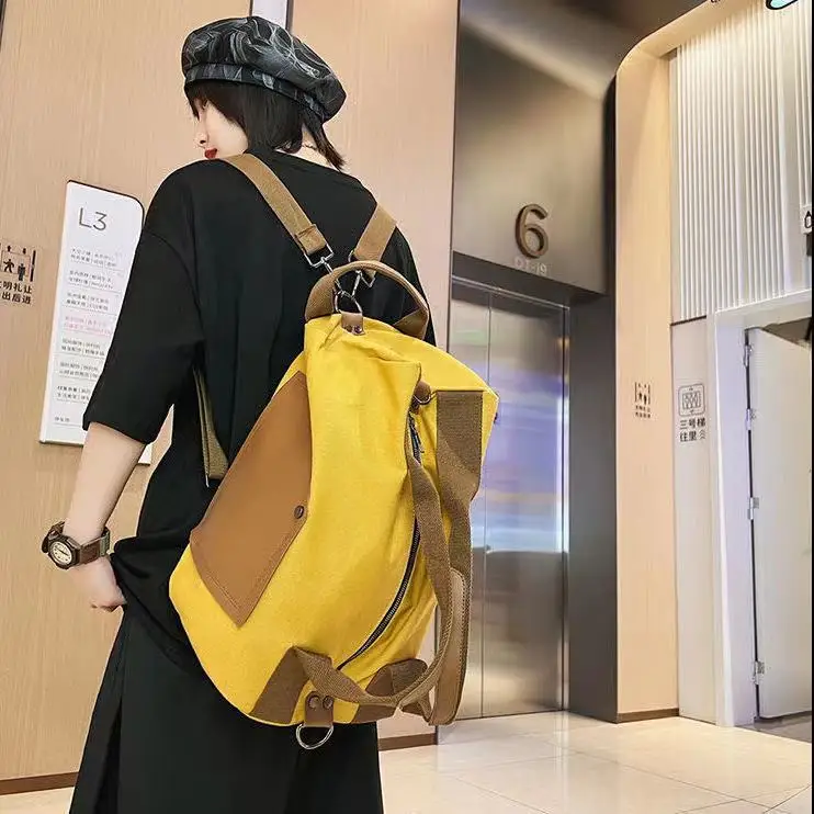 versatile multipurpose travelling bag backpack unisex canvas travel duffel bag Multifunctional bag fashion gym bag
