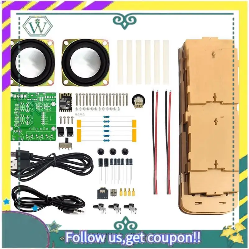 

NEW 2-Channel Bluetooth Speaker Stereo Amplifier Board Electronic Product DIY Production Circuit Board Welding Kit