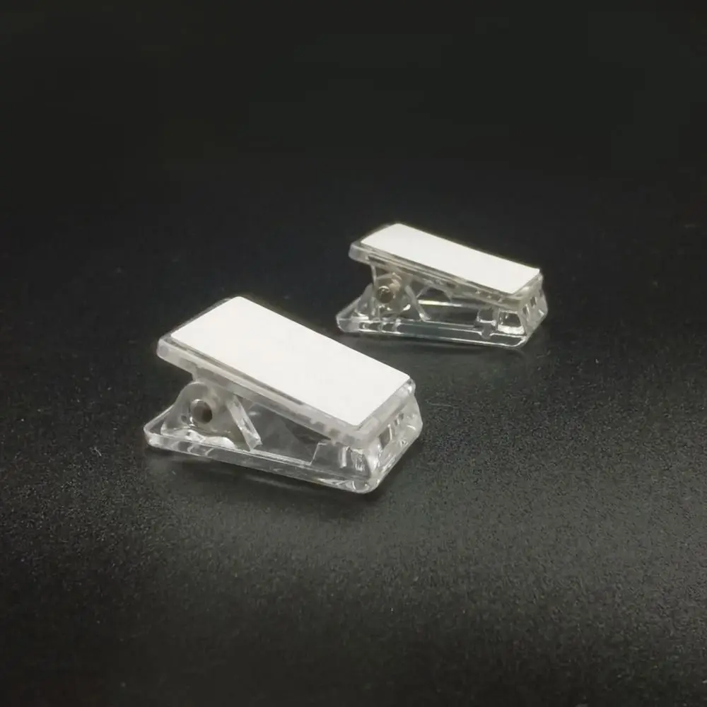 30PCS Self-Adhesive Wall Tapestry Clips Acrylic Poster Photo Wall Hanging Spring Clips Transparency Sticky Clips