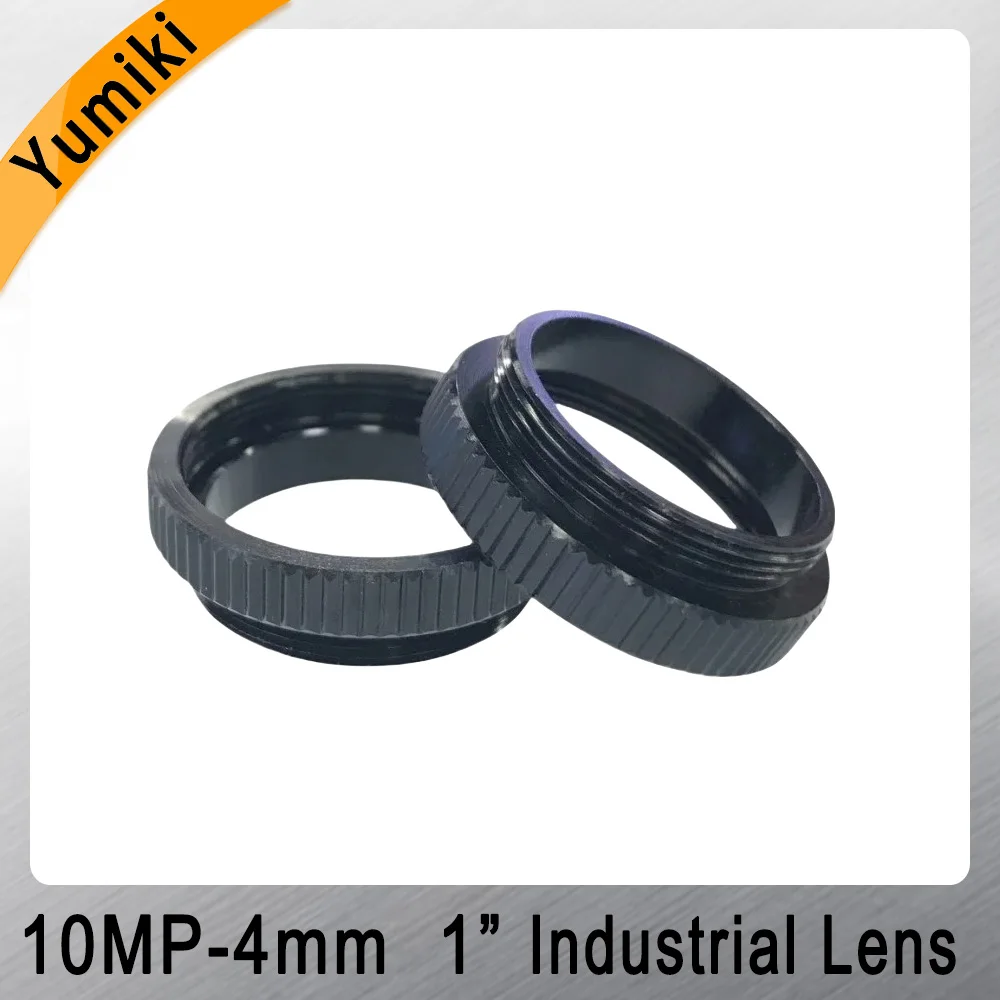 Industrial Camera Lens 4mm Machine Vision 10MP 1/1.8 Inch Wide Angle C- Port Non-Distortion Lens