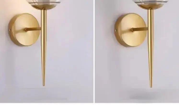 Modern Nordic retro creative glass ball wall lamp bedroom simple bedside living room dining room corridor lighting