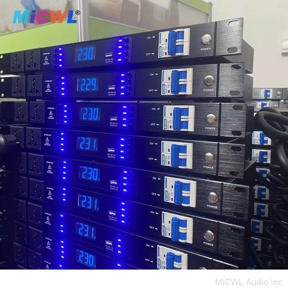 S10 10 Output Rack Mount Power Sequence Controller 30A 8000W Conditioner Surge Protector Power Supply Regulator Air Switch view 4