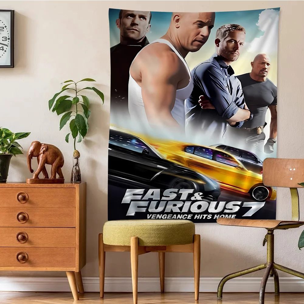 Fast Furious Movie Cartoon Tapestry Bohemian Wall Tapestries Mandala Wall Hanging Sheets