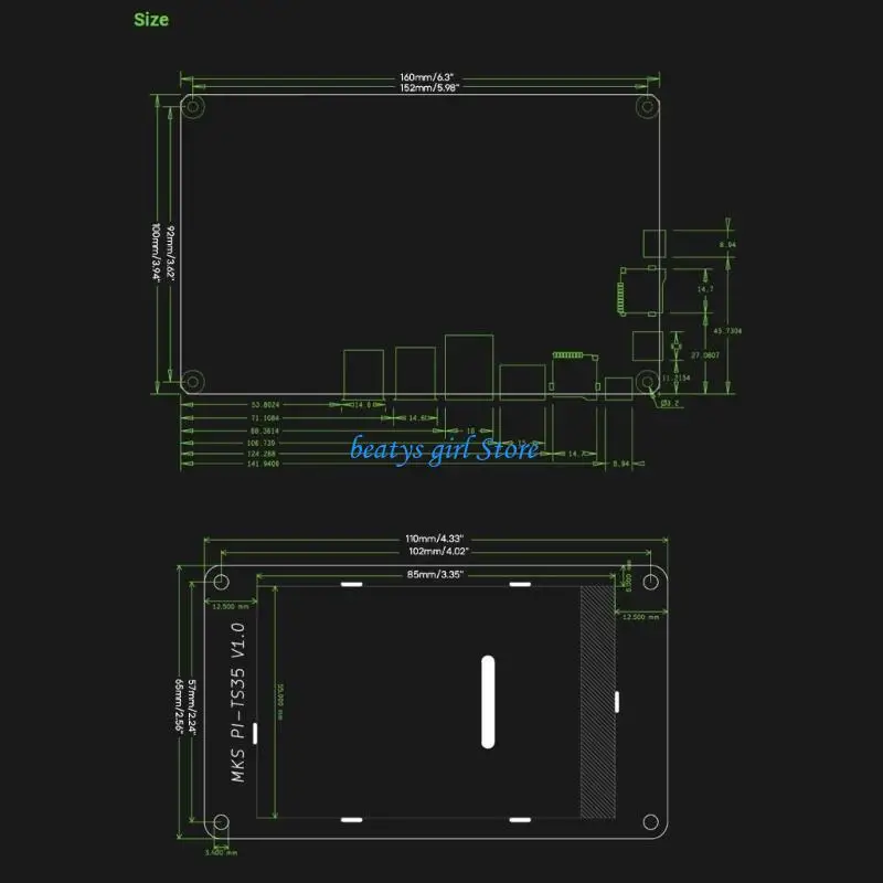 C7AB MakerBase-Mks Skipr Printer Board Quad-Core 64bits SOC يدير شاشة Klipper & PI-TS35 لـ Raspberrypi voron vs Board #6