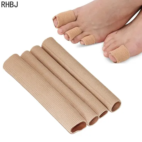 RHBJ separador de dedos de los pies de tela, aplicador Protector de dedos, eliminador de callos de maíz, Corrector de juanetes, tubo de alivio del dolor de pedicura, cuidado de los pies