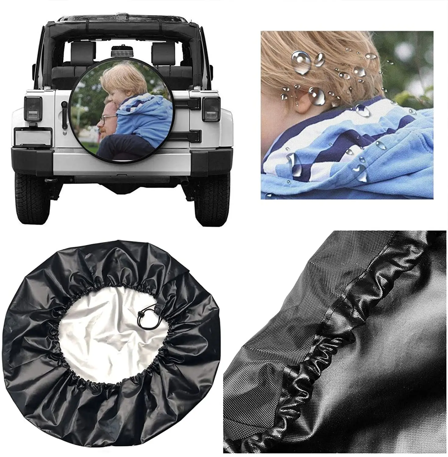 Custom Spare Tire Cover COVER CAR Your ImageText Name Universal Wheel Tire Protector Fit Camper Tires car OUTDOOR Custom cover