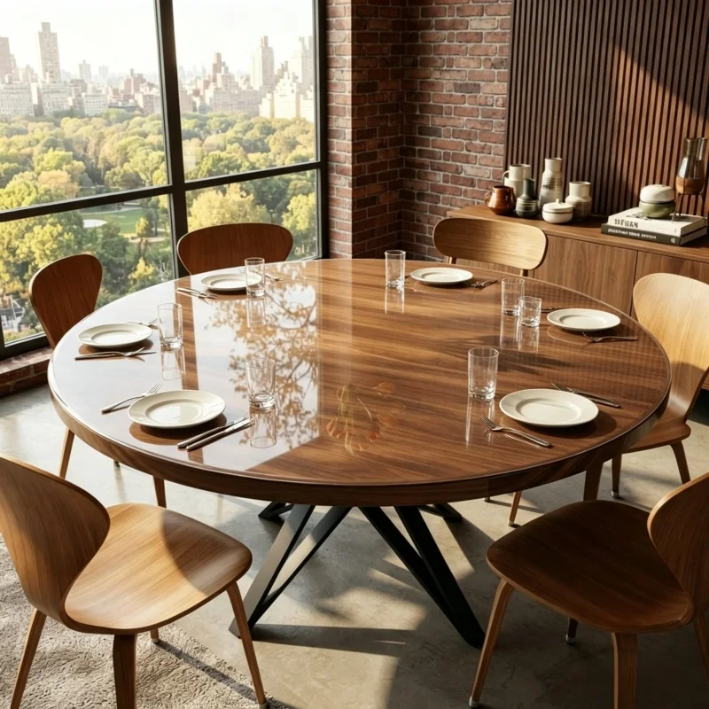 150/140/120cm Clear PVC Round Table Mat 0.7mm Thick Transparent Tablecloth Cover Waterproof Desk Protector for Dining Kitchen
