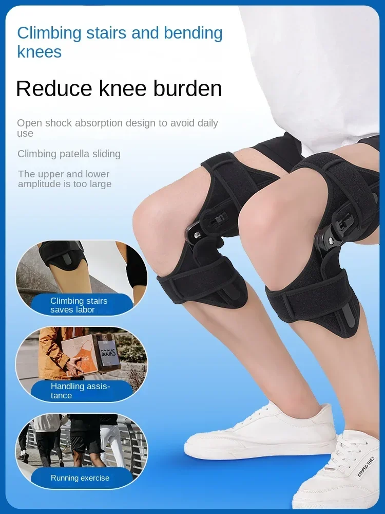 Advanced Exoskeleton Knee Brace, Elderly Walking Aid Gear, Joint Rehabilitation Device, Protective Leg Support for Mobility