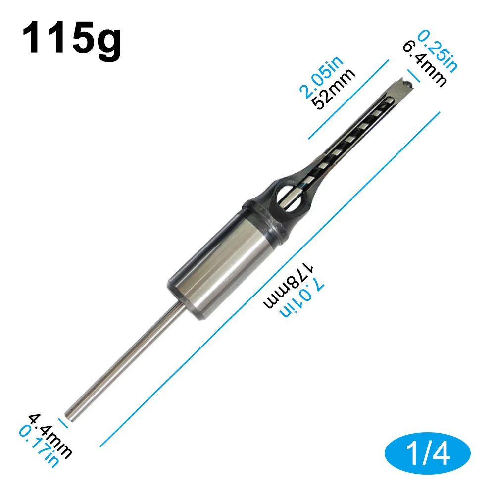

1Pc 6.35Mm British System Woodwork Square Hole Drill Diy Woodwork Square Hole Tenon Machine Drill Bit Electric Tool Accessories