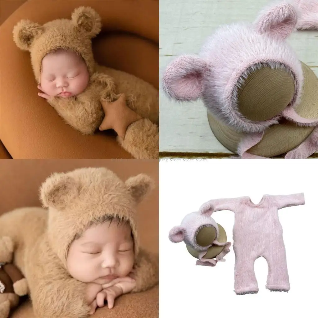 

Фотосессия одежда Фотография костюм для медведя и шляпа для ребенка