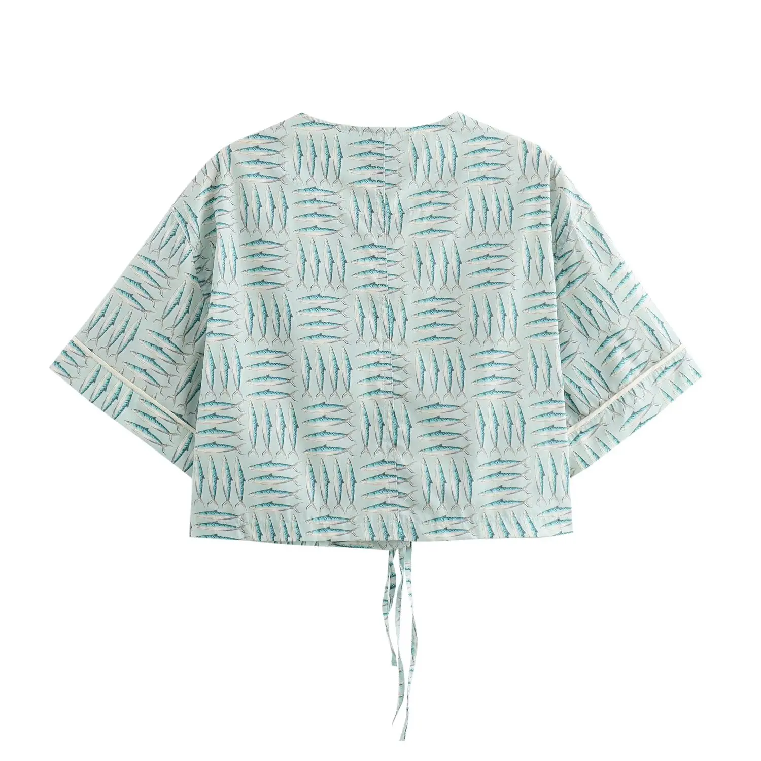 

JNLEAOG Autumn New Women's Faion Casual Sle Image Print irt Versatile Polyester Fiber ort Sve Girls' irt