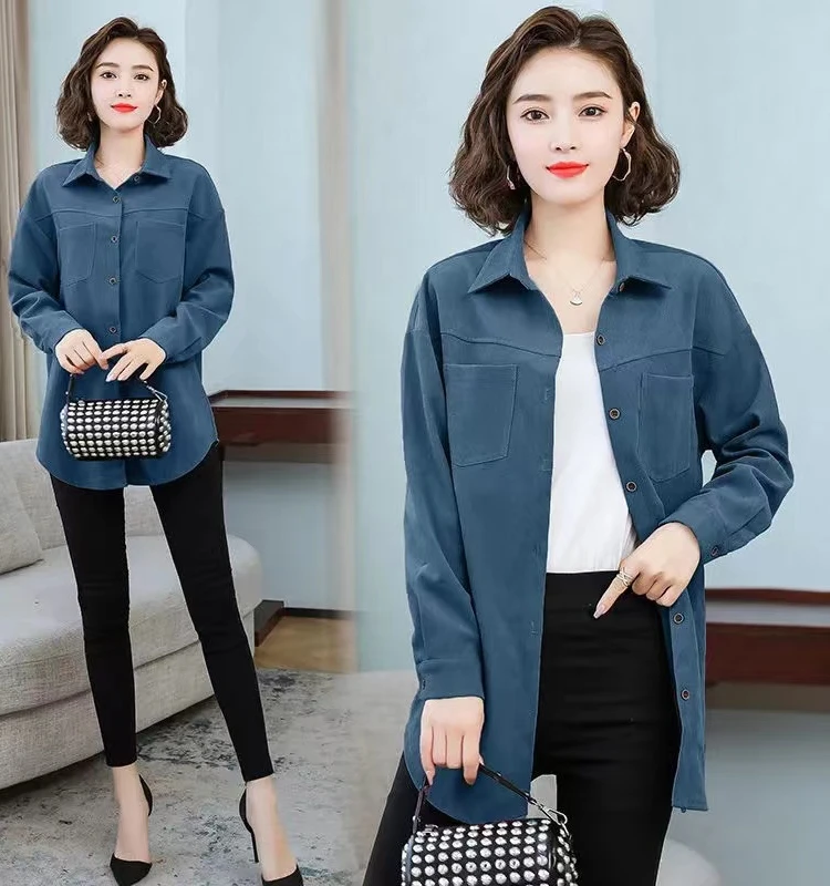 

Женская верхняя одежда больших размеров Long Sve irt Spring Faion 2023, новая женская верхняя одежда, универсальное пальто средней длины для поездок на работу, P...